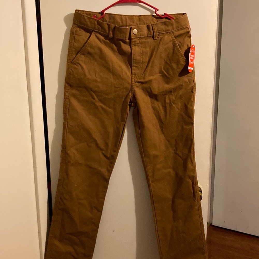 Brown cargo pants NWT Size XL 16 Husky big boys. Adjustable waistband